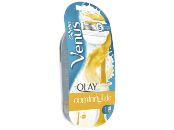 Бритва с 1 сменной кассетой GILLETTE VENUS OLAY ComfortGlide 5 лезвий 1шт