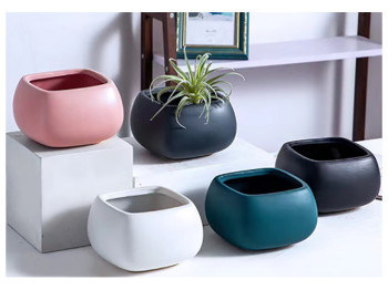 Горщик для квітів Led Carrara, 16х14х10см, без піддона, 6900069073622
