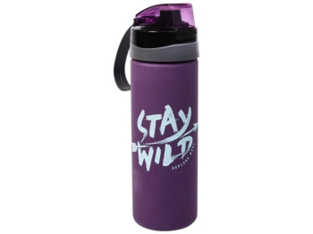 Пляшка для води Herevin Stay Wild, пластик, 750мл, 25×7×12см, колір фіолетовий