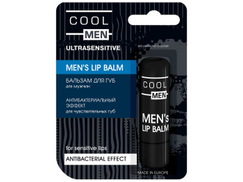 Бальзам для губ Cool Men Ultrasensitive Антибактериальный эффект для чувственных губ для мужчин 4,8г