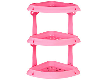 Полиця R plastic, кутова, 3 яруси, рожева, 14304