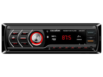 Автомагнитола Celsior CSW-251R, 1DIN, Bluetooth, USB, SD, AUX, подсветка красная, цвет черный