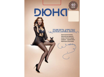 Колготы женские капроновые 40DEN "Inspiration" 127-4 размер 4 (цвет черный) Дюна
