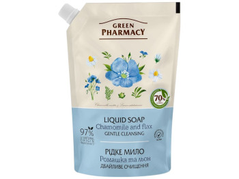 Рідке мило для рук "Зелена аптека" Ромашка і льон дой-пак 460мл