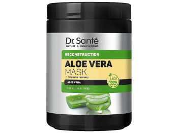 Маска для волосся Dr.Sante Aloe Vera Реконструкція, з алое віра, оліями та кондиціонером, 1л
