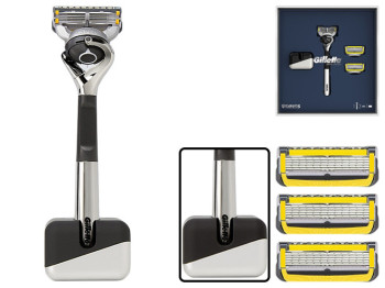 Набор подарочный мужской Gillette Fusion5 ProShield бритва+3 сменных кассеты+подставка