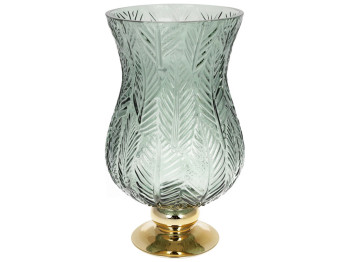 Ваза скляна Розалін, 35см, колір – зелений