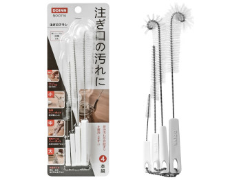 Щетка-ершик для бутылок, 22,5x3,5см (цена за набор 4 предмета)