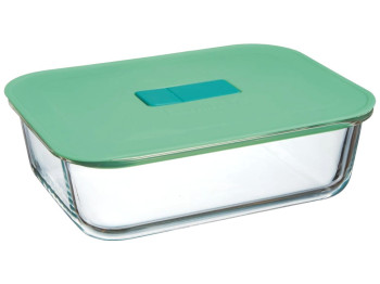 Контейнер Luminarc Pure Box Unique, прямоугольный, боросиликатное стекло, пластик, 1,5л, 7×17×23см