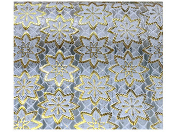 Клеенка виниловая ажурная "Lace" с золотом 1,37x20 метров (цена за рулон)