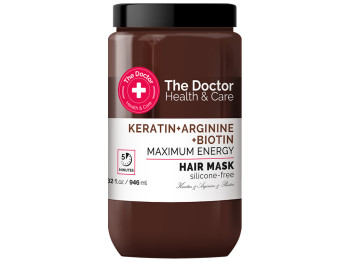 Маска для волос The Doctor Health&Care, с кератином, аргинином и биотином, 946мл