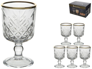 Набор рюмок Pasabahce Timeless Golden Touch, стекло, 60 мл, цвет прозрачный (цена за 6 шт)
