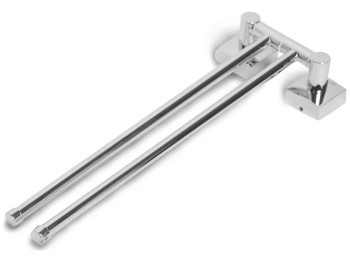 Держатель полотенец двойной Besser Рожки нержавеющая хромированная сталь 4,5х37х13см