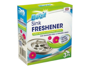 Саше для очистки и нейтрализации запаха в раковине Duzzit Sink Freshener, 3×30 г.