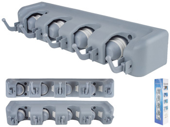 Держатель-органайзер для швабр 33,2х11,2х6,1см