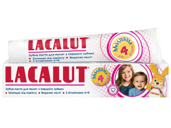 Паста зубна Lacalut Kids до 4 років, захист молочних зубів та профілактика карієсу, 50мл