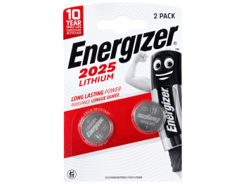 Батарейки литиевые Energizer 2025 3V, 2 шт в комплекте