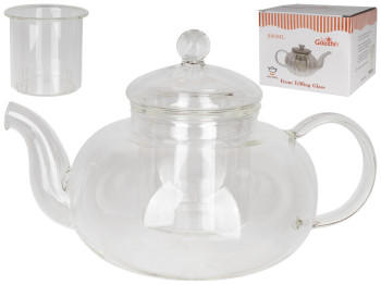 Заварник с ситом стеклянный 14х20,5х12,5см 800мл