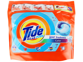 Засіб для прання у вигляді капсул Tide Дотик свіжості Lenor, Color, 58шт