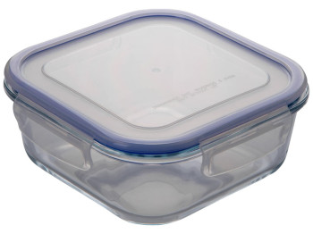 Контейнер Ecomo Nova Box, квадратный, боросиликатное стекло, пластик, 1,23л, 6,5×17,5×17,5см