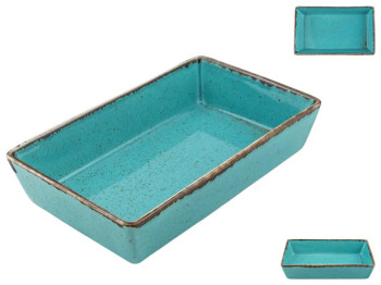Салатник прямоугольный Porland Turquoise, 16,5×8,5см, цвет бирюзовый
