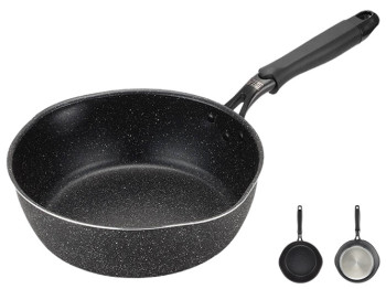 Сотейник Maestro, антипригарное покрытие, алюминий литой, 22х8см, цвет черный