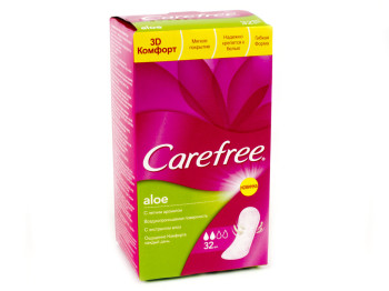 Прокладки ежедневные Carefree "С экстрактом Алое" 2капли 32шт 