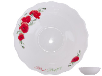 Салатник Vittora Wave Красные маки, стеклокерамический 15,5см V-155P