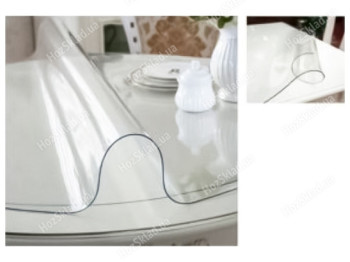 Клеенка Crystal жидкое стекло, 2мм x 0,8 м x10м (цена за рулон)