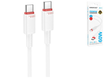 Кабель USB Borofone BX110 60W Type-C to Type-C, 1м, колір білий