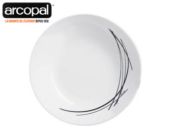Тарелка суповая стеклокерамическая Arcopal Domitille Noir 20см 600мл 41018