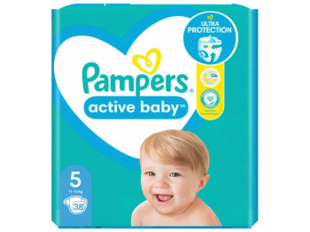 Подгузники Pampers Active Baby Junior, размер 5 (11–16 кг), 38шт