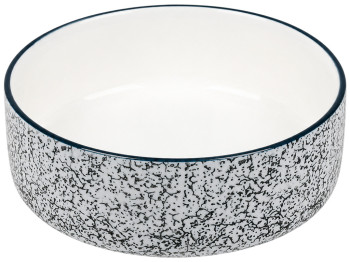 Салатник фарфоровый Aura Blue, глубокий с контрастным узором, 15,2 см