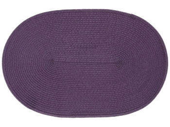 Салфетка сервировочная (плейсмат) Casual овальная фиолетовая, 44x30см