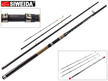 Спінінг штекерний Siweida "Basic feeder" фідер композит, 11 кілець, 4-секційний 3м 150г