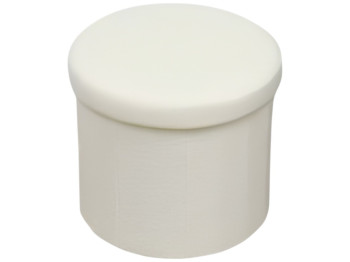 Тумба-пуф раскладной, полиэстер, картон, 42×37см, цвет белый