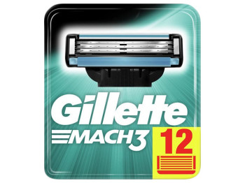 Сменные картриджи для бритья GILLETTE MACH3 12шт