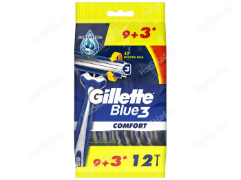 Одноразові бритви Gillette Blue 3 Comfort, 12шт