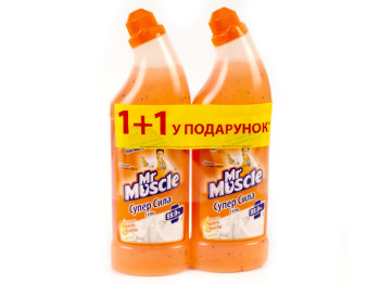 Моющее средство - гель с микрогр. Мистер Мускул "Супер Сила - Цитрус" 1л +1л Бонус!