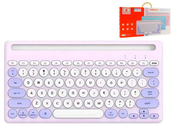 Клавіатура бездротова Jeqang JB-333, ножиці, Bluetooth 5.0 + Type-C, колір фіолетовий