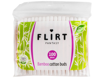 Ватные палочки бамбуковые Flirt Fantasy 100шт в ZIP-упаковке BPF013