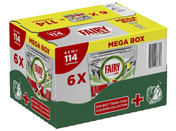 Набір капсул для посудомийних машин Fairy Platinum Plus Лимон, 114шт