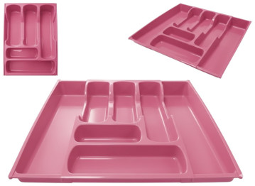 Лоток раздвижной Консенсус, для столовых приборов, пластик, 50×41,5см, цвет розовый