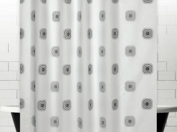 Штора в ванну Jackline сіра (тканина з просоченням) 180x200см
