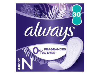 Прокладки ежедневные Always Daily Fresh Normal, без отдушек и красителей, дышащие, 2 капли, 30шт