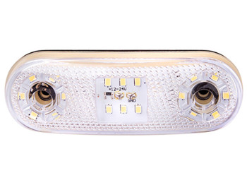 Повторитель габарита, овальный, 18 LED, 12/24V, белый