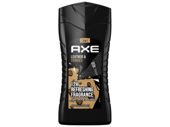 Гель для душу чоловічий Axe Leather&Cookies 3в1, 250мл