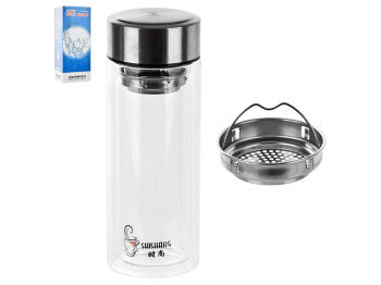 Пляшка з подвійною стінкою і ситом, 300мл