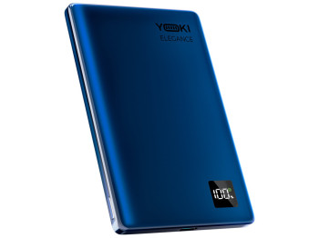 Повербанк YOKI Elegance, 5000 мАч, 15 Вт, магнитная беспроводная зарядка, Type-C, Deep Blue
