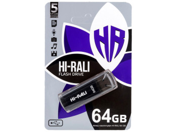 USB флеш-накопичувач Hi-Rali Stark 64gb, Чорний